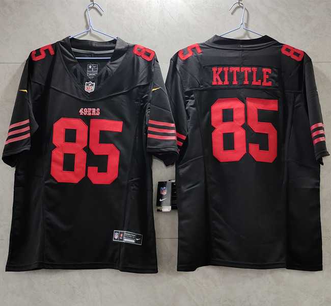 Men's San Francisco 49ers #85 George Kittle Black 2023 F.U.S.E. Vapor Untouchable Limited Stitched Football Jersey,We sell and wholesale Men's San Francisco 49ers #85 George Kittle Black 2023 F.U.S.E. Vapor Untouchable Limited Stitched Football Jersey on line form chian!